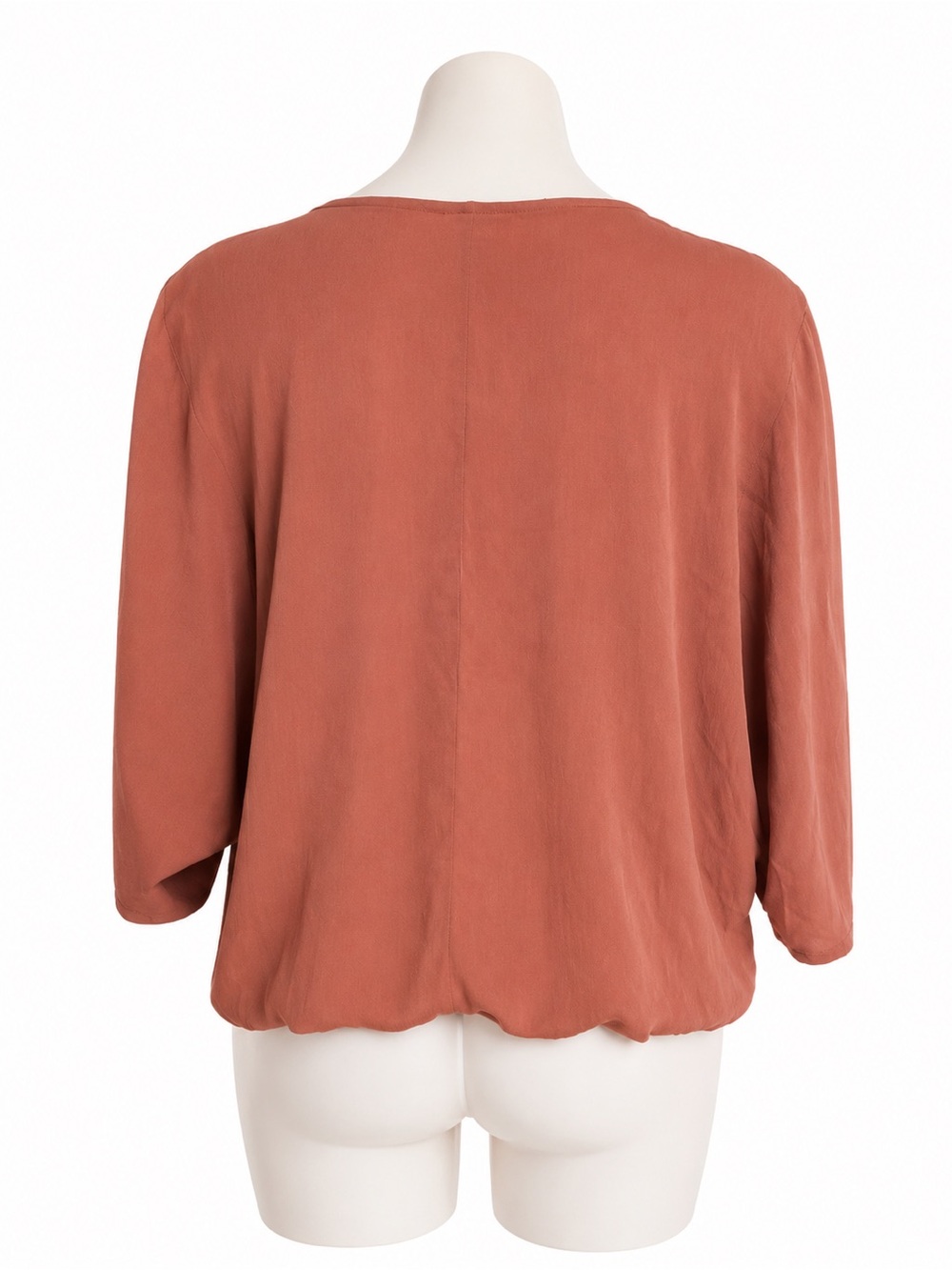 Daytrip Rust Lace-Detail Women's Peasant Blouse - Picture 4 of 6